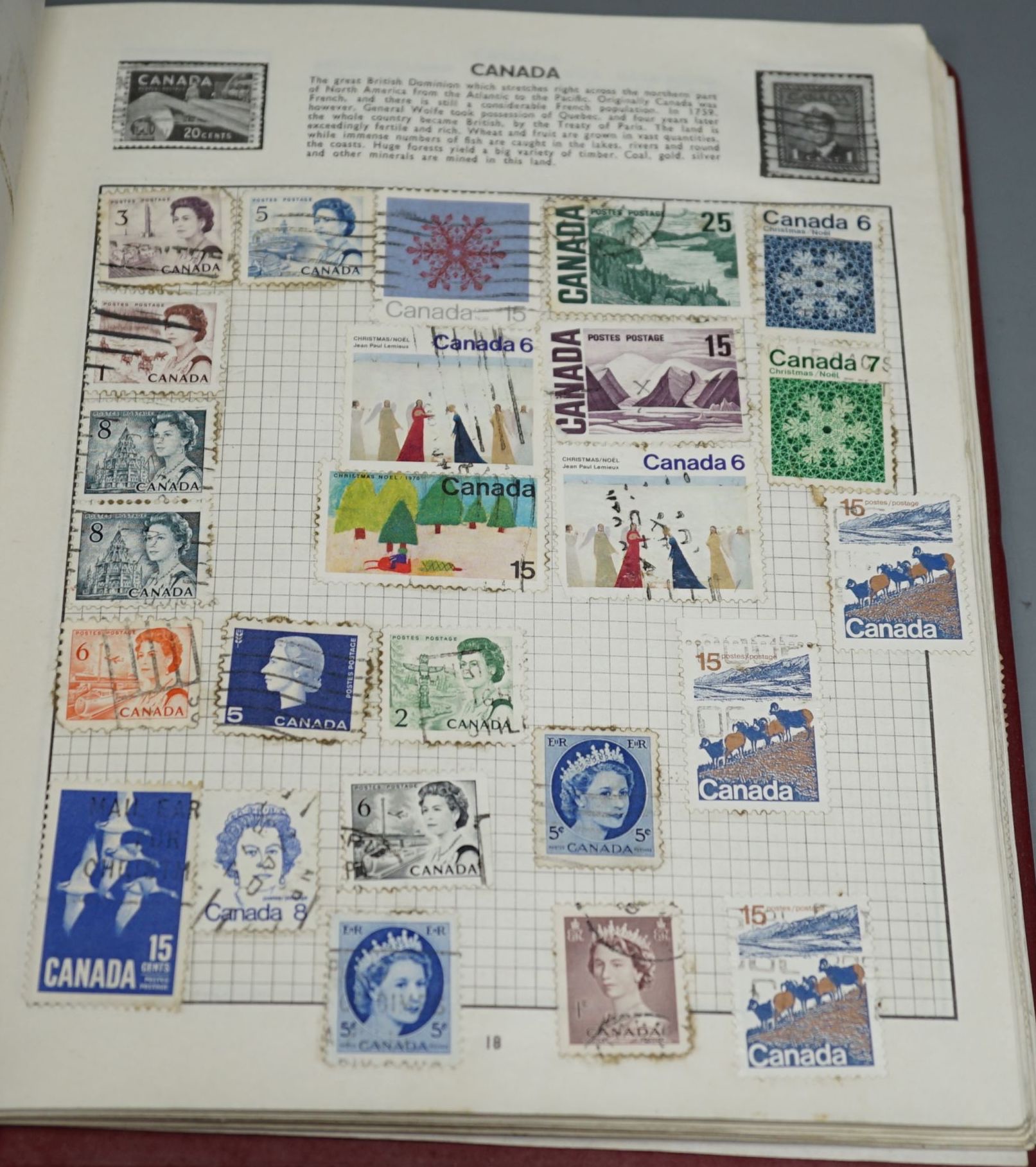 World stamps in 7 albums and stock books